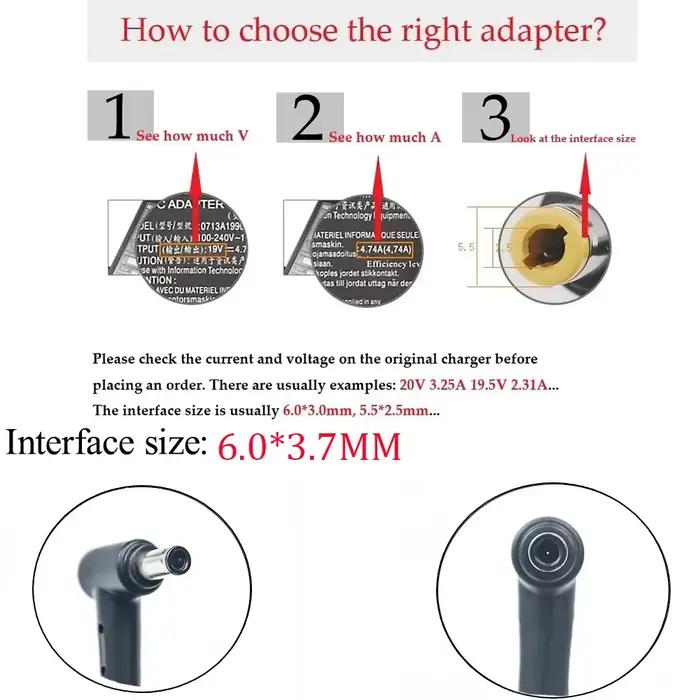 Adaptateur pour ordinateur portable 19.5V 11.8A 230W 6.0*3.7mm ADP-230GB B