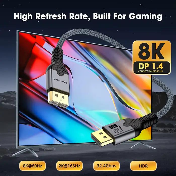 UGOURD DP1.4 câble 8K 60HZ DP 1.4 1.2