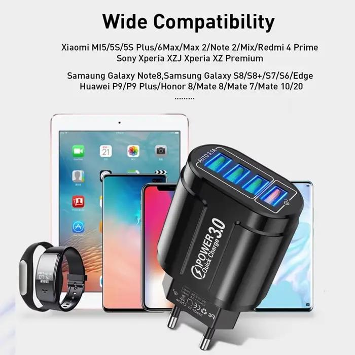 Chargeur de voyage portable QC3.0