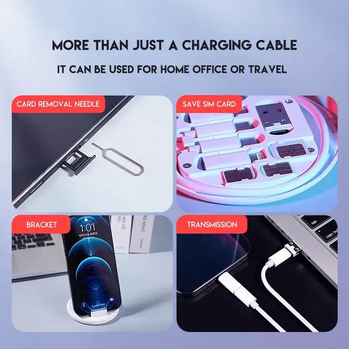 Kit de câble de Charge et de données USB C multifonction Multiport 6 en 1