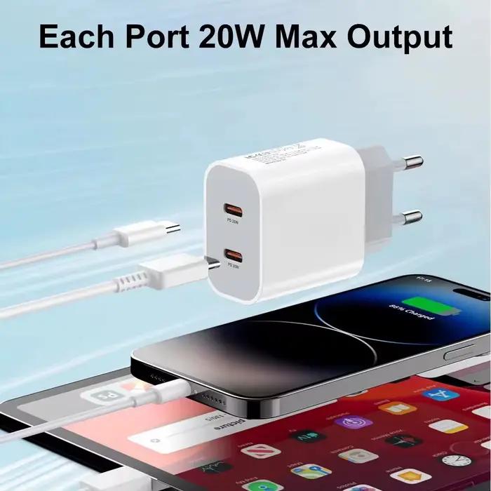 Chargeur rapide Type C 40W pour Apple