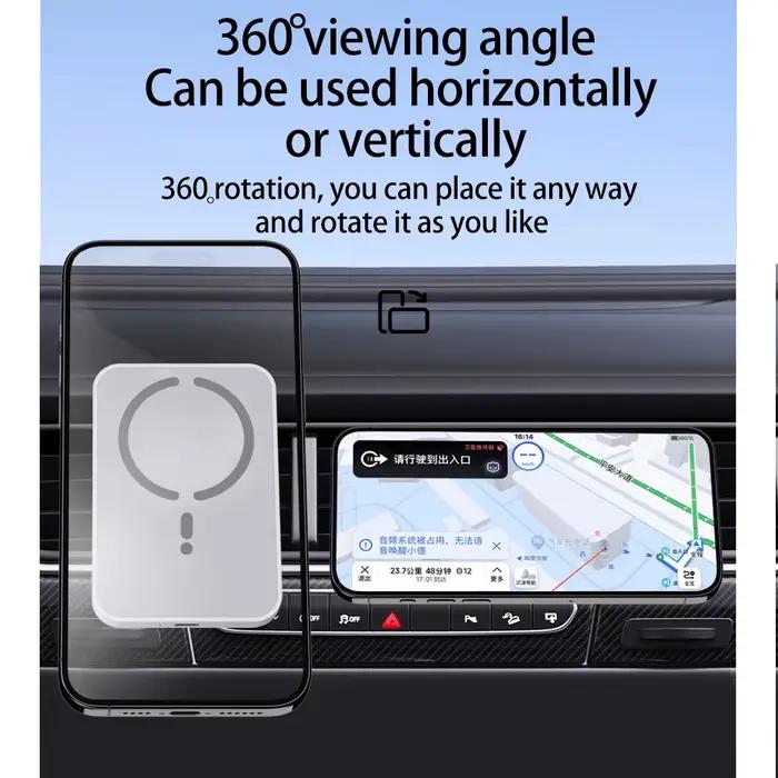 Support de téléphone magnétique sans fil pour voiture