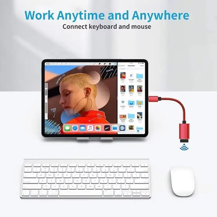Câble OTG de Type C métallique et nylon pour smartphones avec connecteur réversible et vitesses de transfert rapides pour utilisateurs mobiles et professionnels