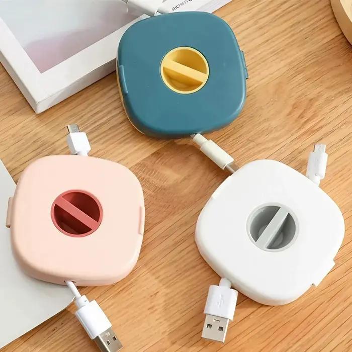 Enrouleur de câble USB rond Portable