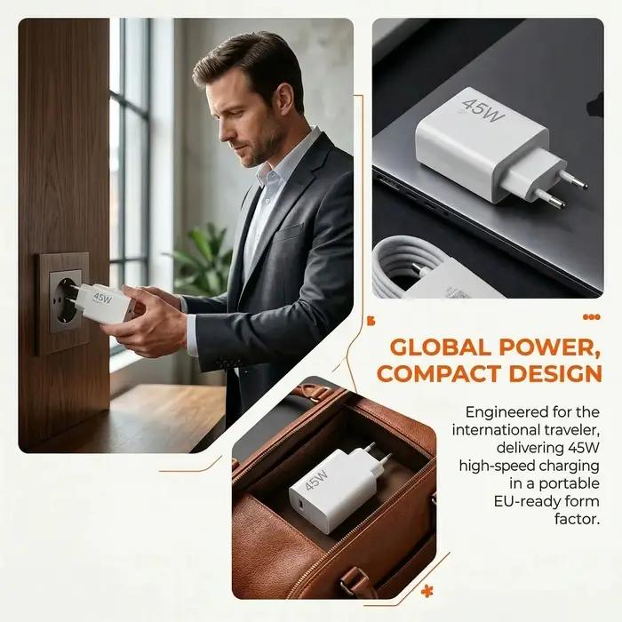 Chargeur Xiaomi EU Turbo 45W Charge 6A Câble Type C 1M pour Redmi Note 14 13 12T 11T Pro Mi 13T 12 10 9 Pad 7 6