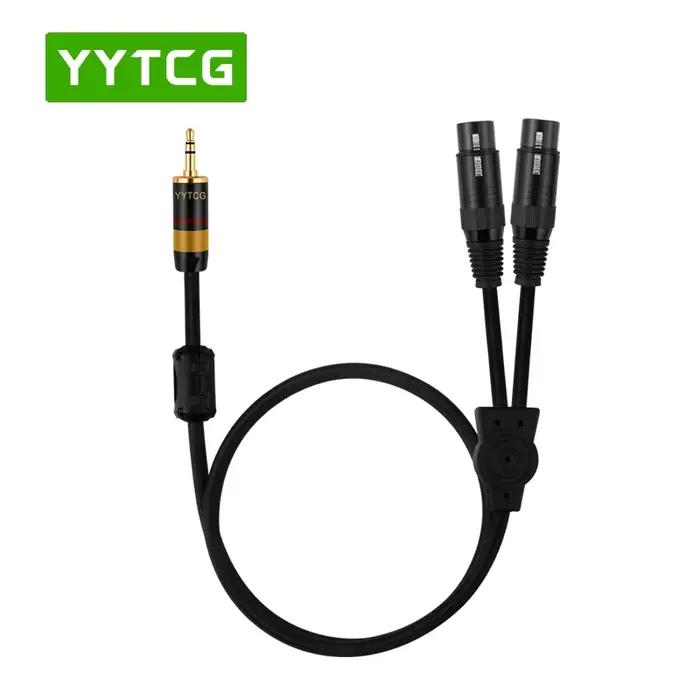 Câble audio XLR mâle-femelle pour haut-parleurs et microphones avec connecteurs RCA et jack stéréo 3.5mm en cuivre sans oxygène pour audiophiles et professionnels occasions spéciales