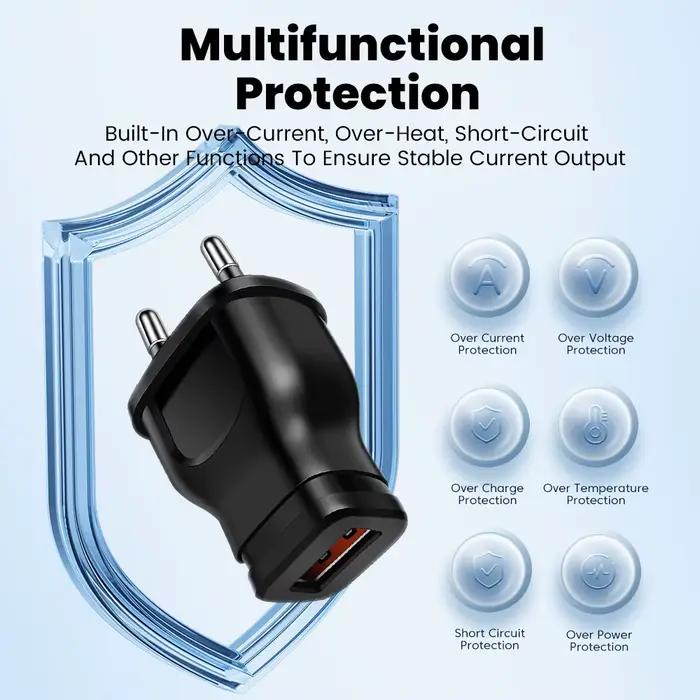 Mini chargeur de voyage universel 5V1A avec prise EU US USB pour iPhone Samsung Xiaomi Redmi Google Huawei