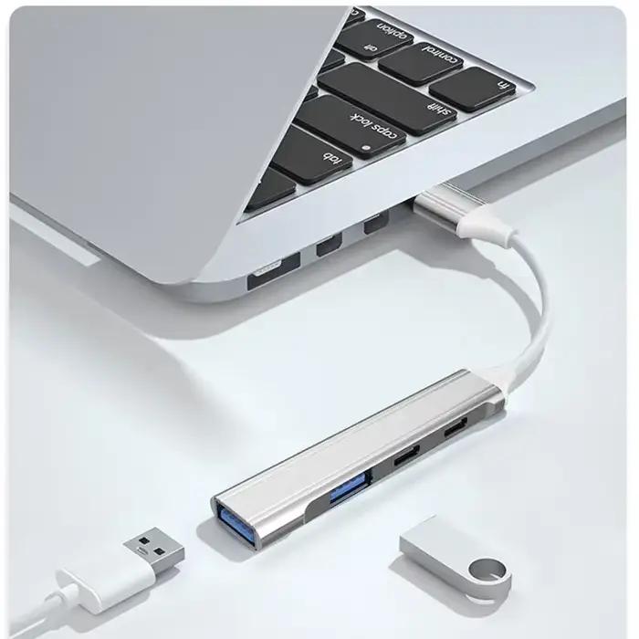 4 ports USB 3.0 Hub USB Hub Type C Dock adaptateur multi-répartiteur OTG