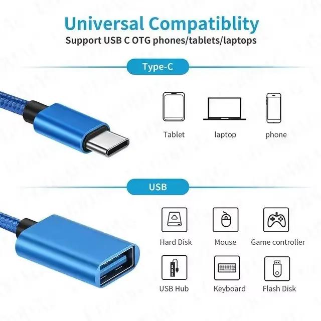 C vers USB OTG câble adaptateur USB Type C mâle