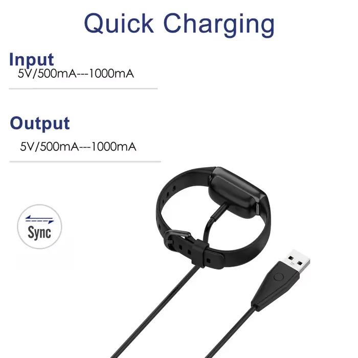 Chargeur USB pour Fitbit Charge 5/Charge 6/Luxe