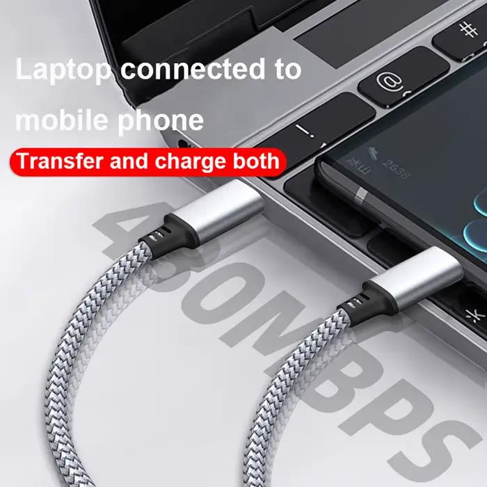 Câble USB C 60W 8m 5m 3m 2m 1m Type C Charge rapide Cordon PD Transmission de données C vers C Ligne