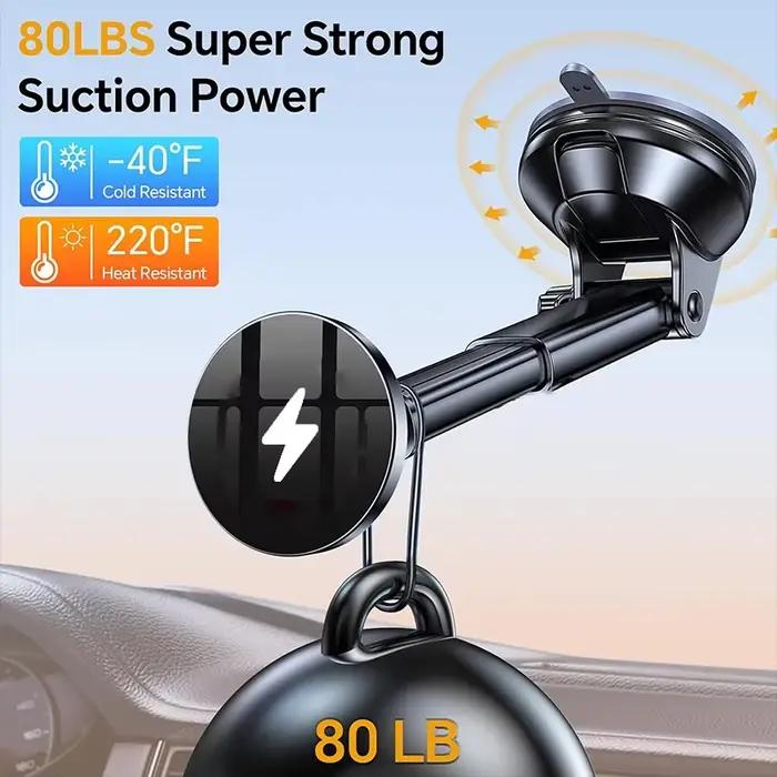 Chargeur de voiture sans fil pour pare-brise support magnétique puissant pour iPhone 16 15 14 13 12 table de bord sans fil moderne便捷的解决方案，但请注意，由于原文中提供的产品信息有限，生成的HTML内容可能未完全根据所有可用信息来描述产品特性。特别是关于产品兼容性和设计细节的信息较少，因此在描述时尽量保持描述的准确性和吸引力。此段落强调了产品的实用性、设计美观性以及其为驾驶体验带来的便利。