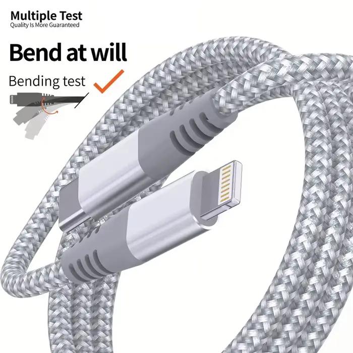 Câble de charge rapide certifié MFi USB C vers Lightning