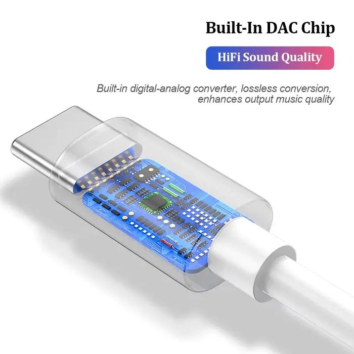 Adaptateur Audio Jack Type C à 3.5mm pour iPhone 17 16 15 14, iPad, Huawei MatePad, Samsung Galaxy Tab, Compatible avec Ecouteurs 3.5mm Occasions Spéciales