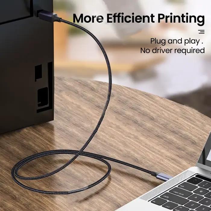Câble d'imprimante USB Type C vers USB B 2.0