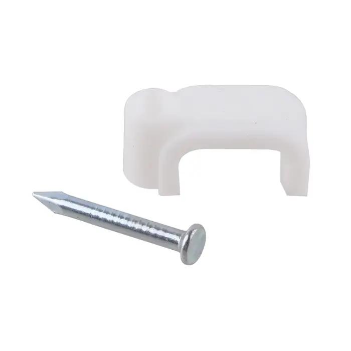Clips de câble carrés, couleur blanche