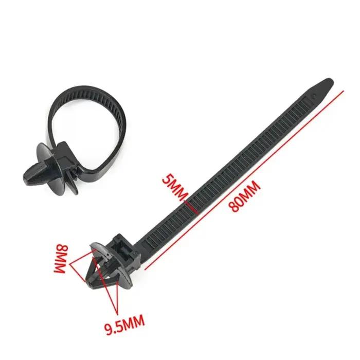Attaches de câble noires en Nylon pour voiture