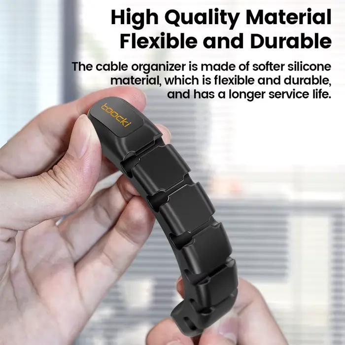 Toocki-Organisateur de câble USB en silicone