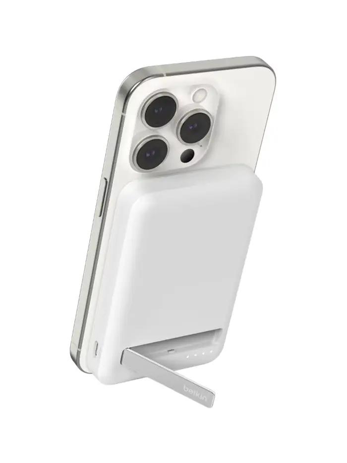 Chargeur portable magnétique Belkin Power Bank Qi2 15W BoostCharge Pro 5000mAh MagSafe avec support pour iPhone Android