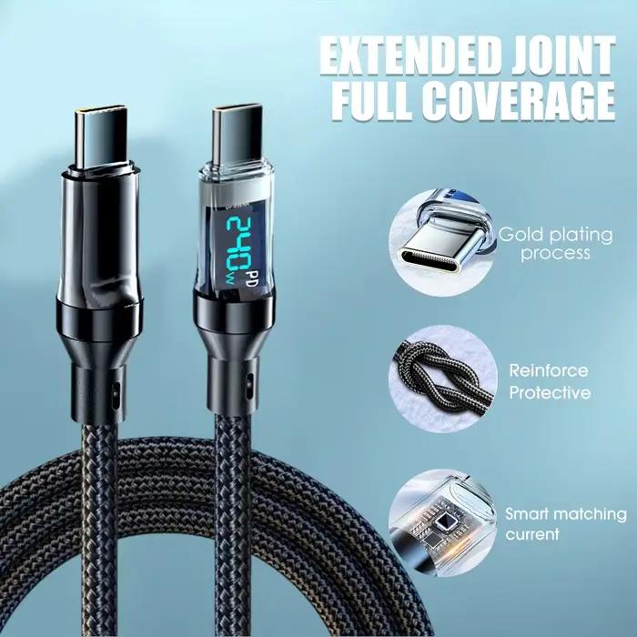 Câble de charge rapide de Type C 240W