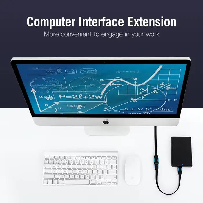 Câble d'extension USB 2.0/3.0 plat de Vention pour ordinateur, appareils intelligents, caméra IP, lecteur MP3/MP4, et autres périphériques compatibles USB occasions spéciales