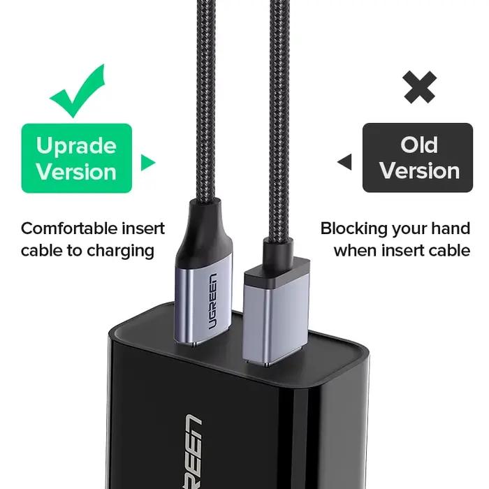 Câble Micro USB Ugreen 2A en nylon, câble de charge rapide USB pour Samsung Xiaomi HTC, câble de données USB, câble de téléphone portable