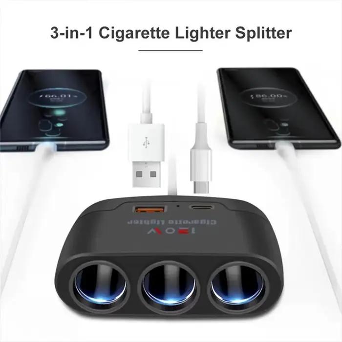 Adaptateur de chargeur de voiture 120W