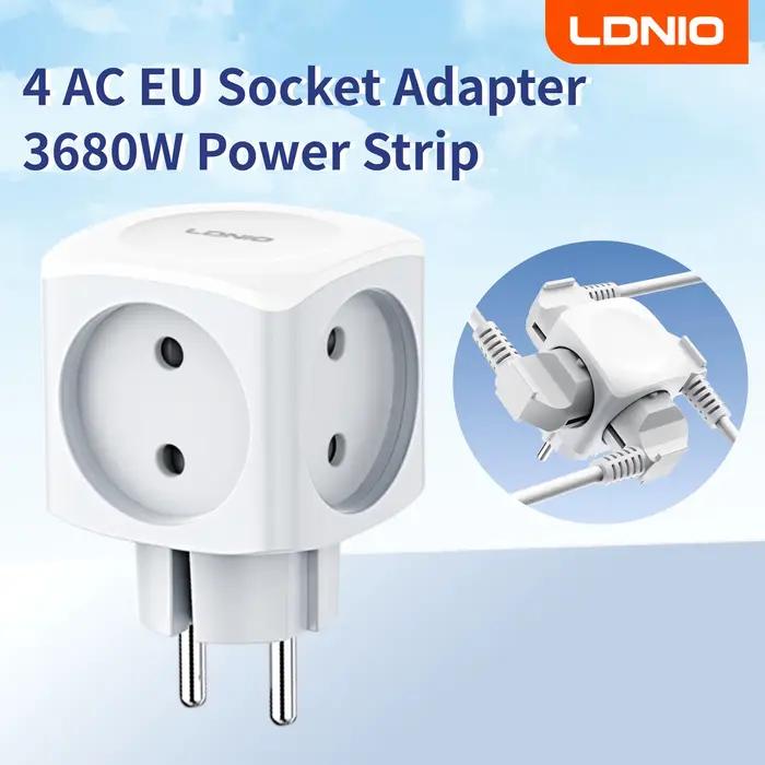 LDNIO multiprise 4 prises ca ue 3680W adaptateur secteur haute tension Cube extensible sans câble prise ue pour bureau