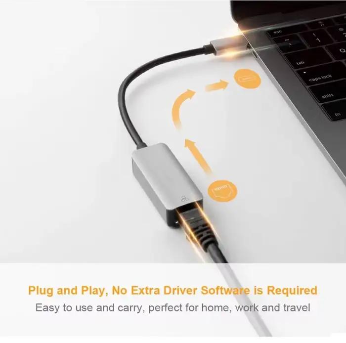 Adaptateur USB C vers Ethernet 1000M