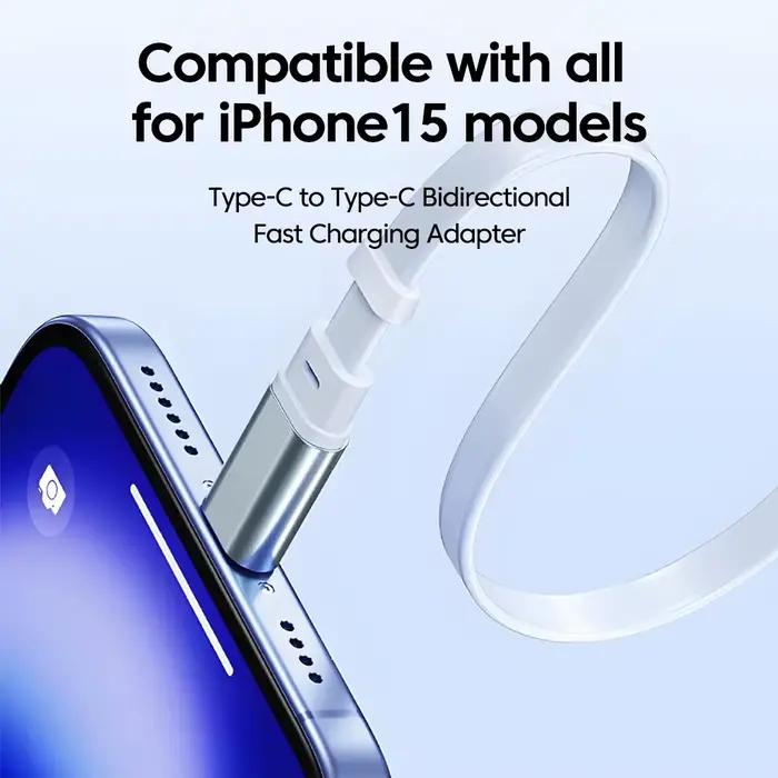 Câble de charge rapide USB C Elough pour iPhone 17 16 15 Samsung avec recharge rapide 5A et design moderne en bleu ciel beige bleu noir pour hommes et femmes