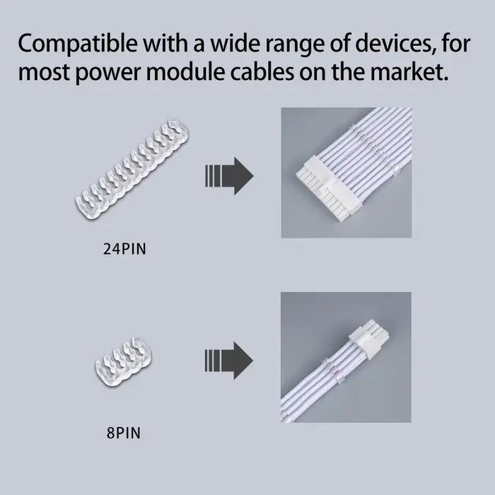 Gestion des câbles PC, pince de fixation pour câbles en PVC de 3mm