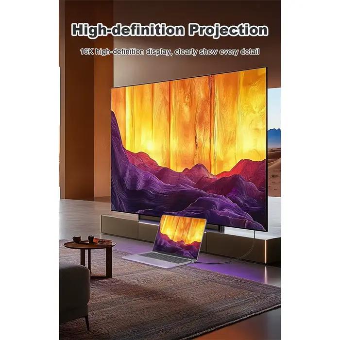 Nouveau câble Thunder-bolt 5 80Gbps données 240W charge rapide 16K60Hz sortie vidéo