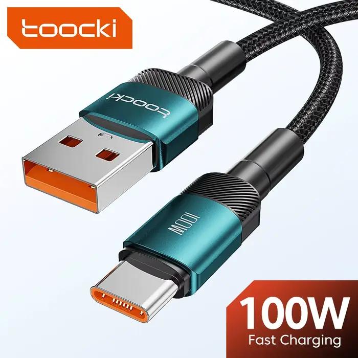 Câble de charge rapide USB Type C Toocki pour iPhone 15 14 13 12 11 Huawei P40 P30 Realme Oppo OnePlus Samsung Occasions Spéciales et Usage Polyvalent