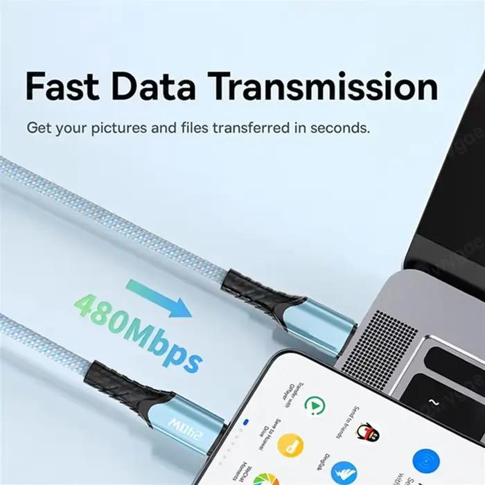 NNBILI 240W câble USB C fil d'alimentation QC4.0 pour MacBook Samsung iPhone 15 16