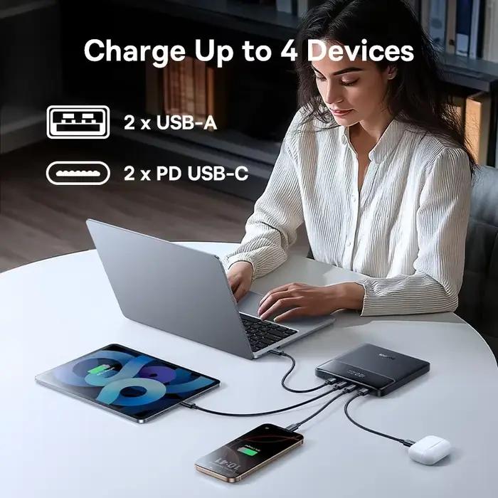 Baseus Power Bank 100W 20000mAh Chargeur Portable à Charge Rapide PD pour iPhone