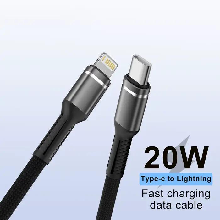 Câble Lightning à charge rapide PD MFI USB C vers