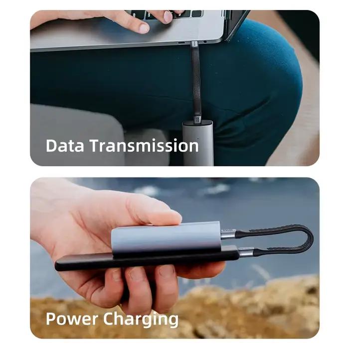CABLETIME Câble de données USB4 40 Gbps 8K 60 Hz Type C Câble court PD 240 W Câble de charge rapide pour ordinateur portable Macbook IPhone15 16 iPad occasions professionnelles et numériques