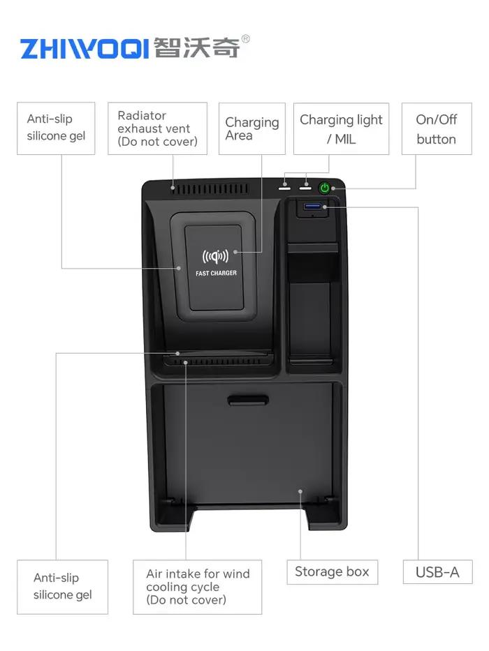 Chargeur sans fil pour Audi A4 A4L A5 S4 S5 B9, charge rapide, support de téléphone portable, accessoires de voiture, 2017-2022