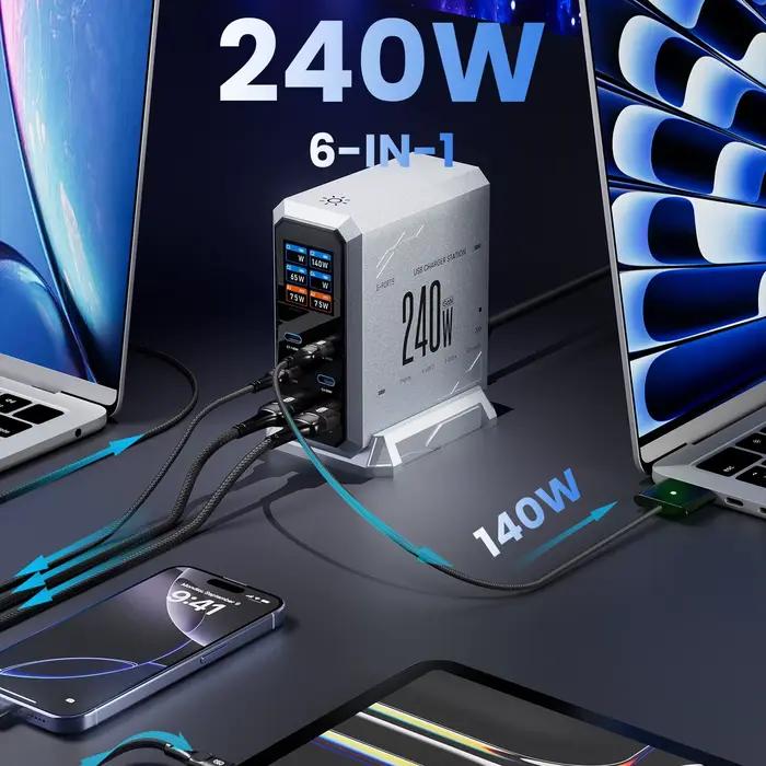 Chargeur numérique GaN 240W PD3.1