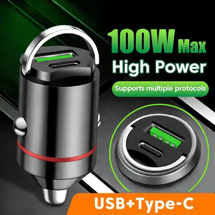 Chargeur de voiture USB + PD à double ports