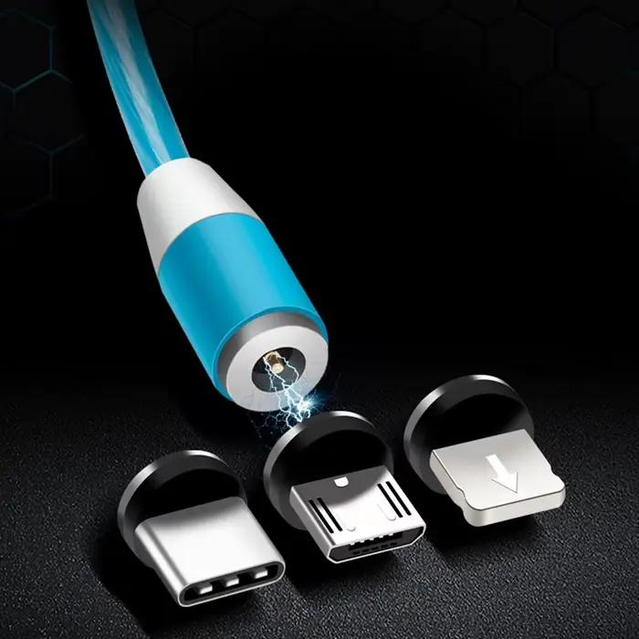 Câble magnétique LED USB Micro et Type C