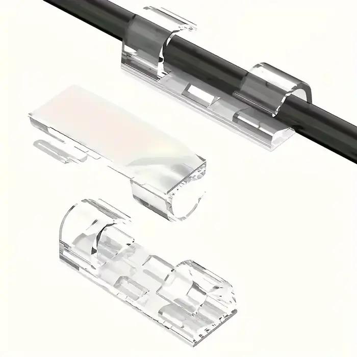 Clips de câbles en plastique Transparent
