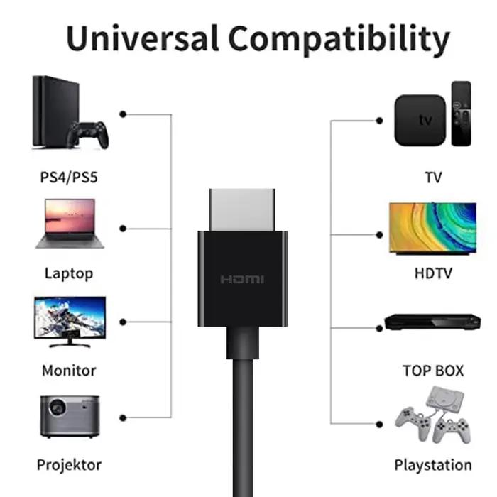 Câble HDMI 4K 60Hz Premium pour Home Cinéma Haute Définition Contraste Amélioré Occasions Spéciales