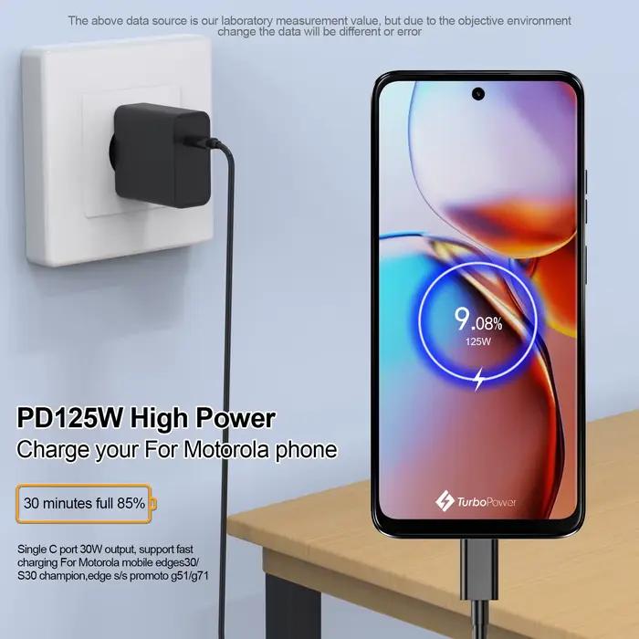 Chargeur ultra rapide Motorola 125W USB-C PD3.0 QC4.0 pour X50