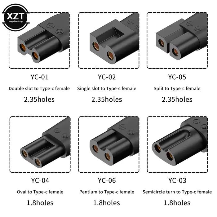 Connecteur de conversion de charge USB-C femelle en PVC pour rasoirs et tondeuses occasions spéciales pour hommes praticité voyage sécurité