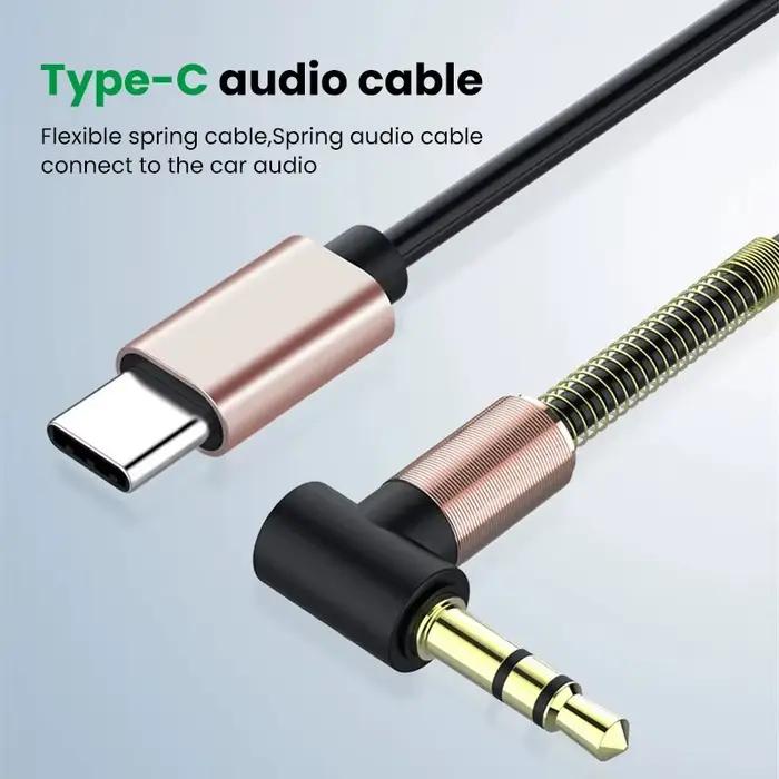 Adaptateur de câble Audio USB C vers Jack AUX 3.5mm pour Casque et Haut-parleur Compatible avec Smartphone Ordinateur iPod MP3 MP4 Occasions Spéciales