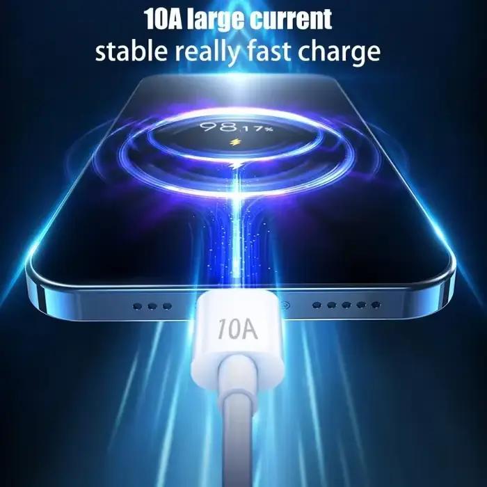 Câble de charge rapide 120W 10A USB A vers Type C