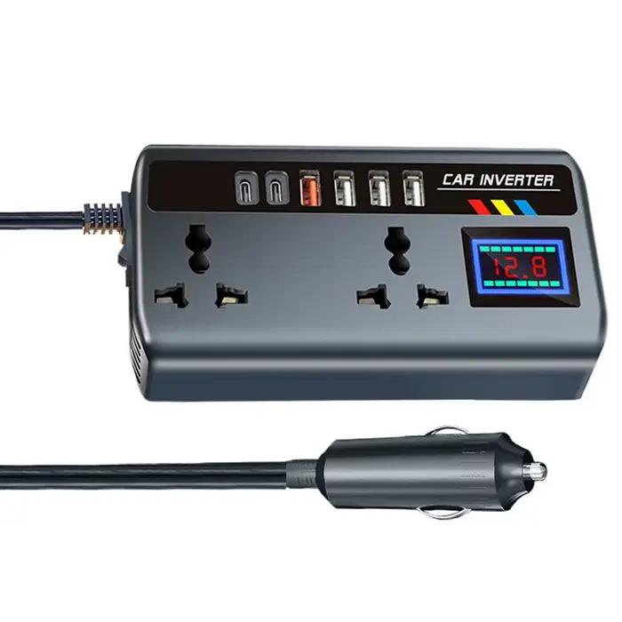 Chargeur de Voiture Portable 12V 24V à 220V avec 3 Ports USB pour Voitures Camions SUV RV Occasions Spéciales