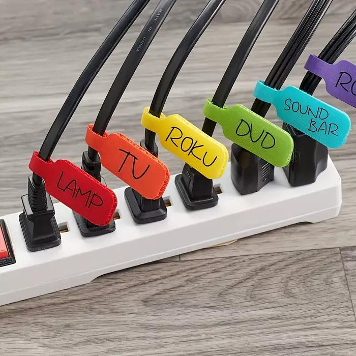 20 pièces/50pcs ruban d'étiquettes de câble-gravable