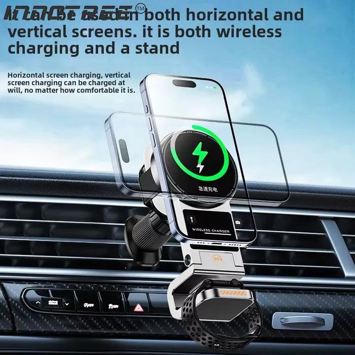 Support de téléphone magnétique sans fil pour voiture